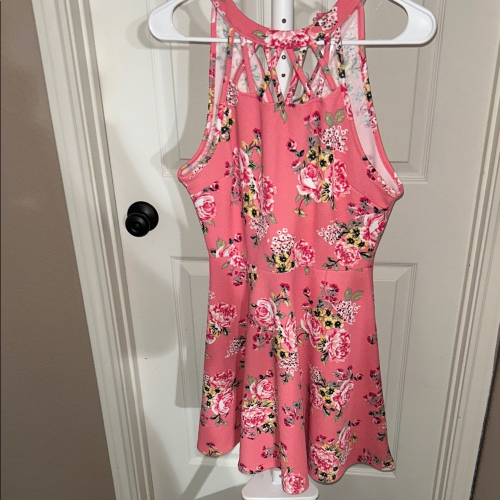 No Boundaries Pink Floral Mini Dress